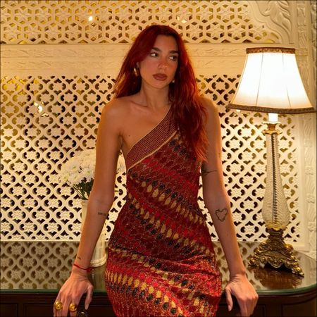 Dua Lipa in three India Vacation Outfits