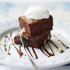 Toasted Macadamia Brownies with Mascarpone Sorbet Recipe-recipe ideas-new recipes-woman and home