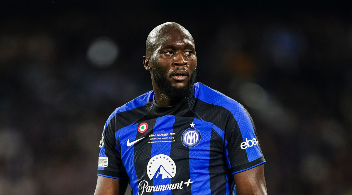 Chelsea star Romelu Lukaku of Inter Milan looks on during the 2023 UEFA Champions League final