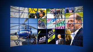 A collage of broadcast and rights related images displayed across TV screen panels