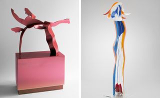 Considered by some to be a pioneering feminist, and by others to objectify women through his sculptures. Either way, Jones is one of Britain’s most feted and successful pop artists. Pictured left: Let’s Dance, 2014–15. Right: Red Shoes, 2015