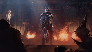 Warhammer: Darktide Arbites Class reveal screenshot.