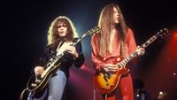 UNITED STATES - OCTOBER 22: PALLADIUM Photo of THIN LIZZY and Brian ROBERTSON and Scott GORHAM, L-R: Brian Robertson, Scott Gorham performing live onstage (