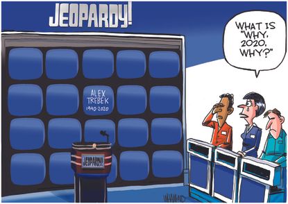 Editorial Cartoon U.S. Alex Trebek Jeopardy! Death 2020