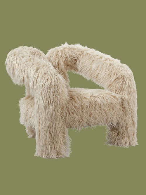SO'HOME | Katrin Faux Fur Sculptural Accent Chair