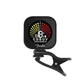 A Fender Flash 2.0 cip-on guitar tuner