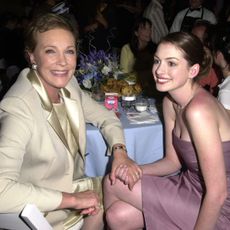Julie Andrews and Anne Hathaway at The Princess Diaries premiere after party in 2001