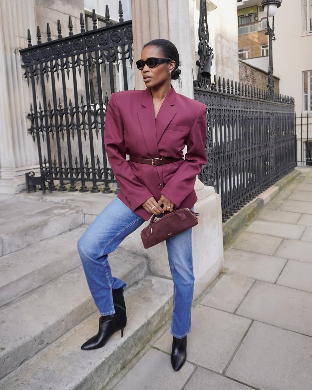 Marilyn in a boxy blazer