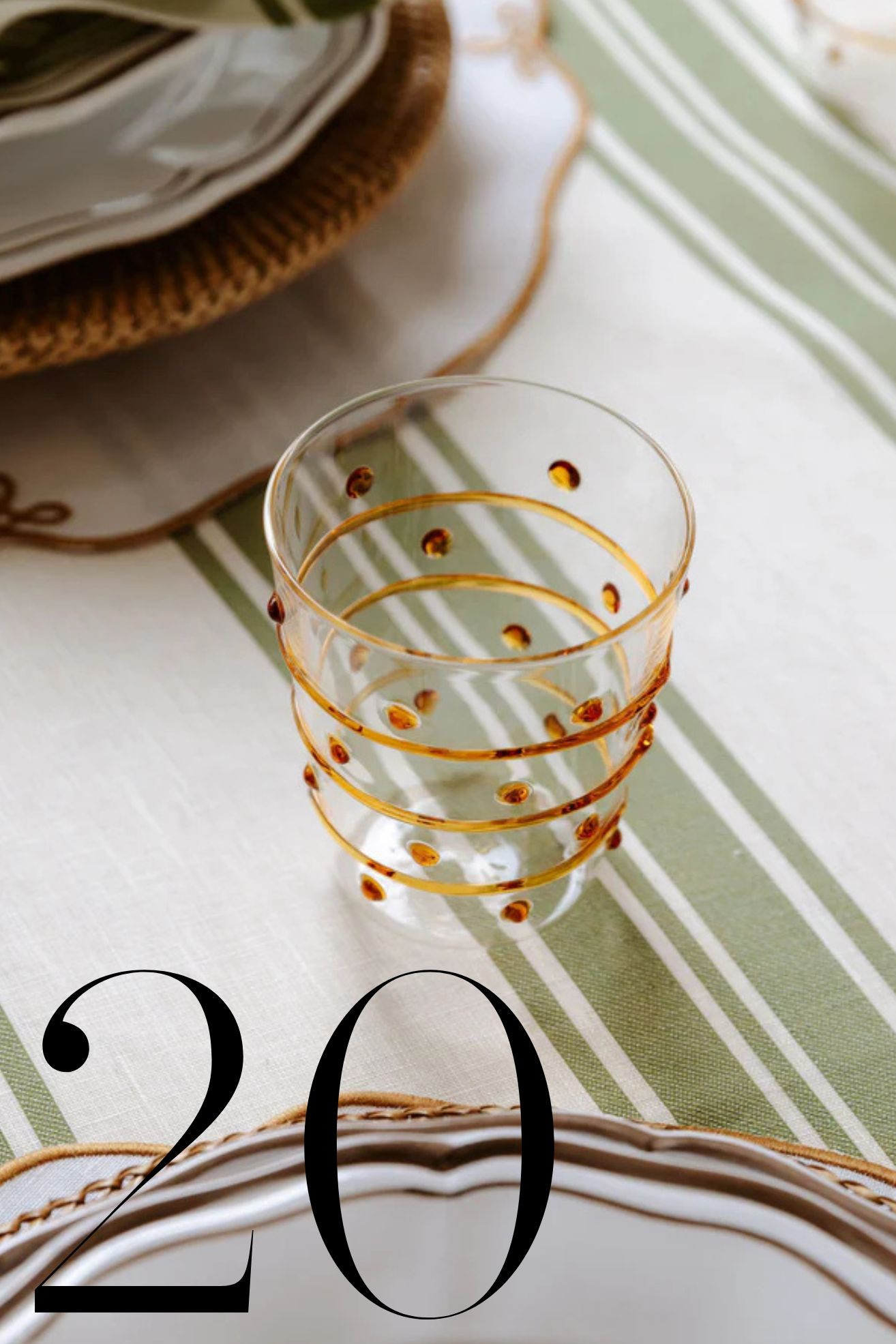 Rebecca Udall, Elisa Tumblers in Dark Amber, Set of 2