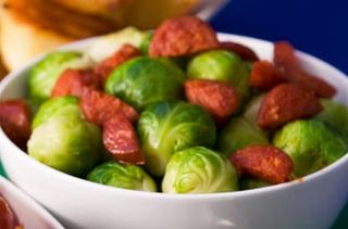 Brussels sprouts with chorizo