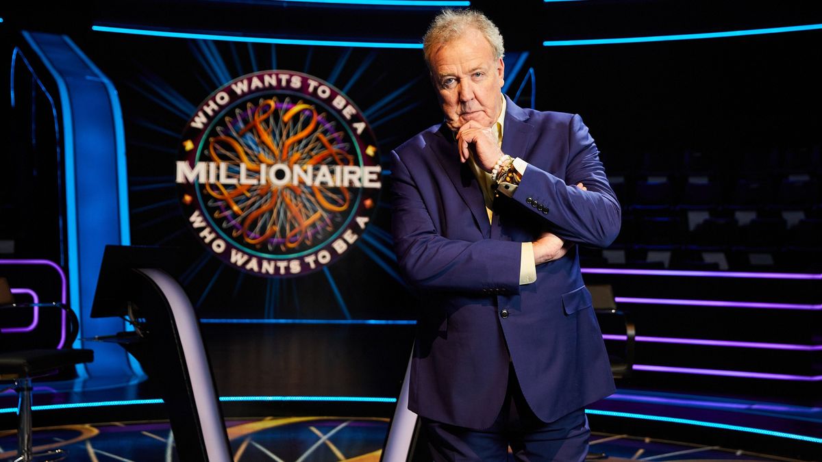 Jeremy Clarkson in the studio for Who Wants to Be a Millionaire? 2024