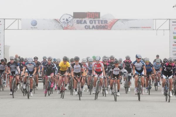 Fifty two riders remained to start the final stage of the Sea Otter Classic women's race on the historic Laguna Seca raceway motorsports track