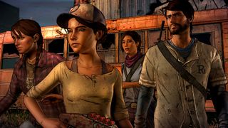 Clementine and other characters from Telltale's The Walking Dead