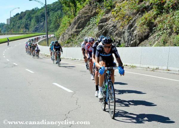 Michael Barry (Team Sky) at the front of the chase.