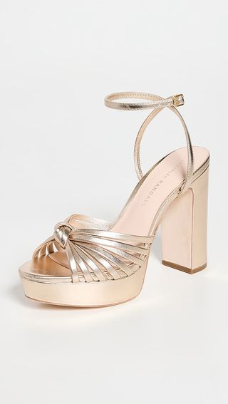 Loeffler Randall Rivka Leather Knot Platform Sandals