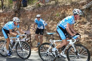 Encouragement for Luke Roberts and Thomas Rohregger on Wickhams Hill