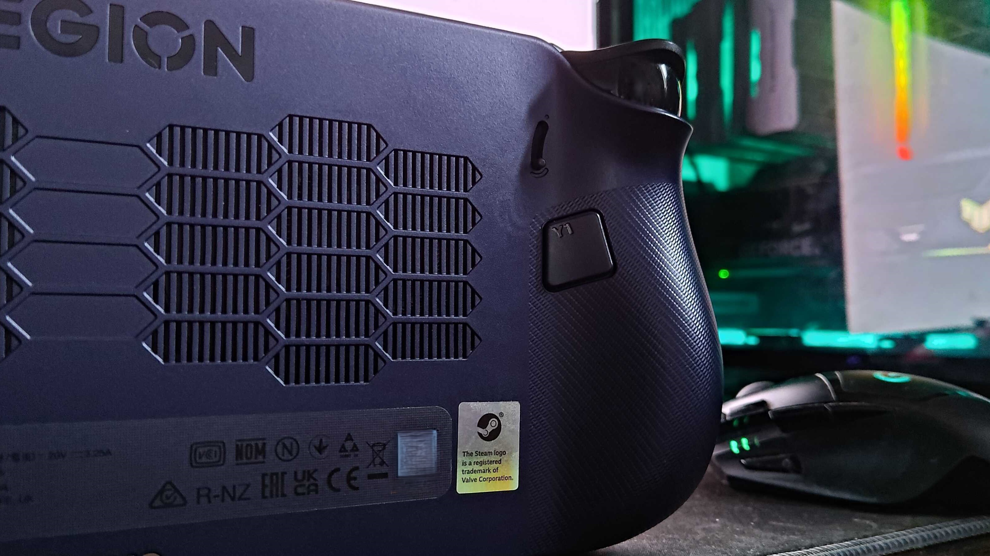 The back of Lenovo Legion Go S Z1 Extreme