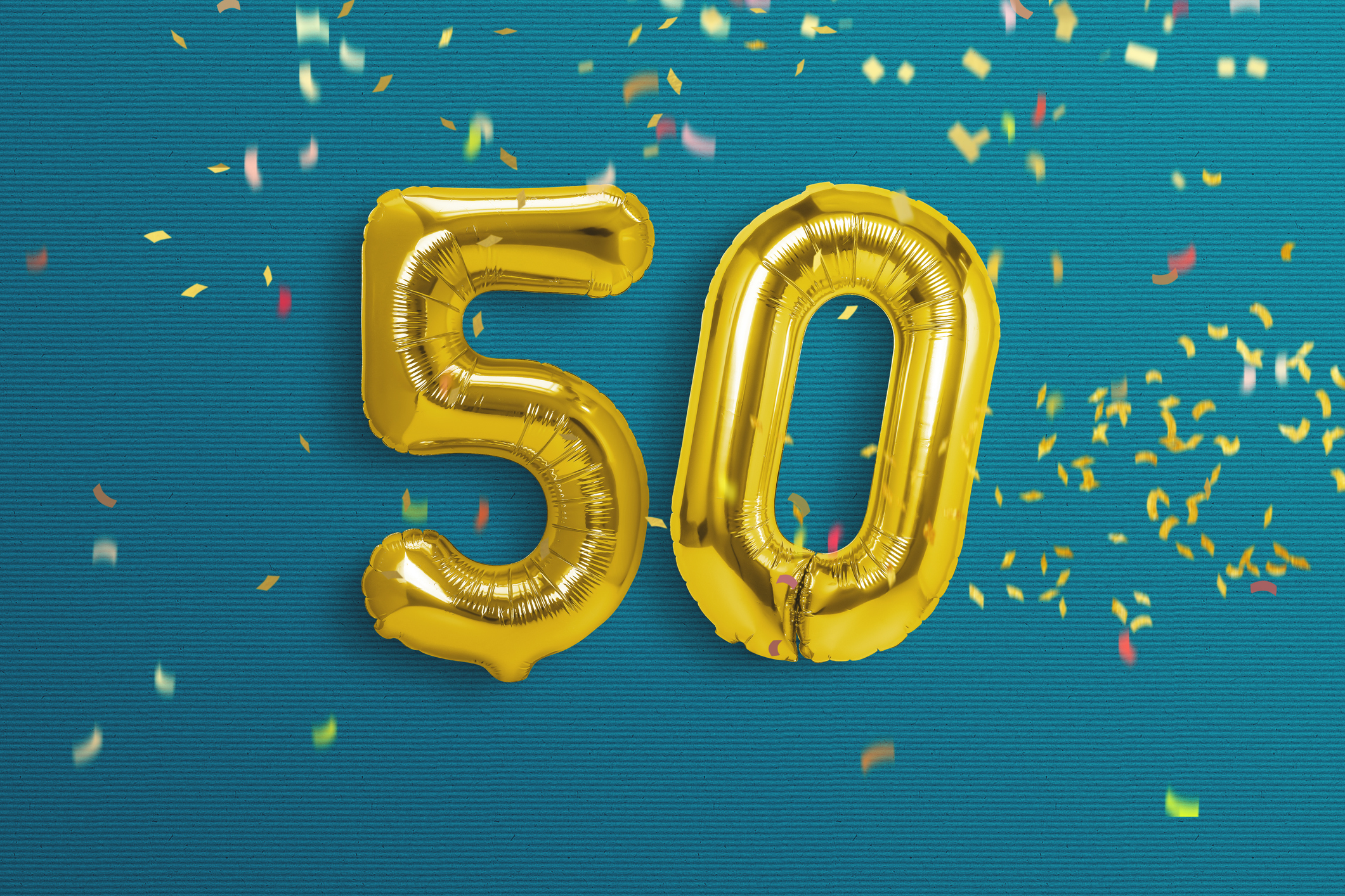 50 golden wedding gold balloon