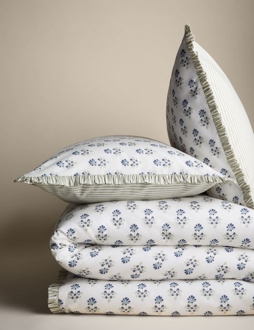 Pure Cotton Floral Ruffle Bedding Set