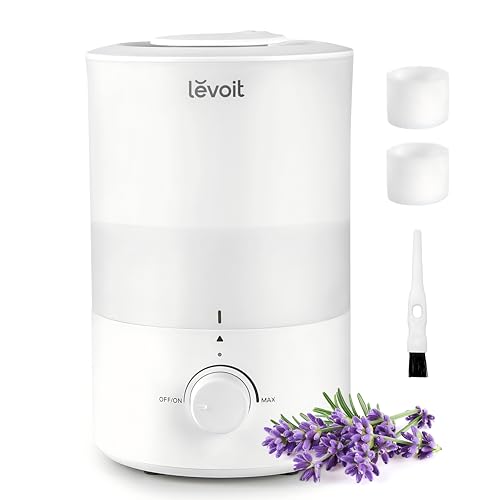 Levoit - Humidifiers for Bedroom - Quiet (3l Water Tank) - Cool Mist/top Fill/essential Oil Diffuser/25watt - Home/large Room - 360&amp;deg; Nozzle - Rapid Ultrasonic Humidification for Baby Nursery/plant
