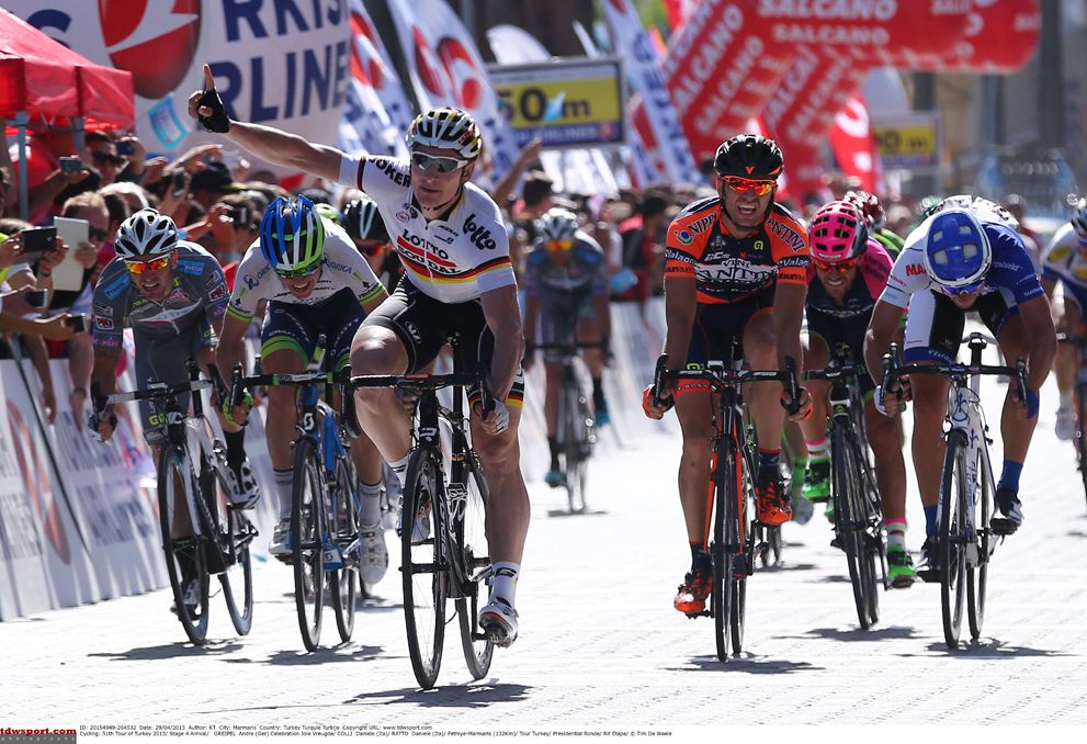 Andr&eacute; Greipel (Lotto Soudal) wins stage 4 at the Tour of Turkey