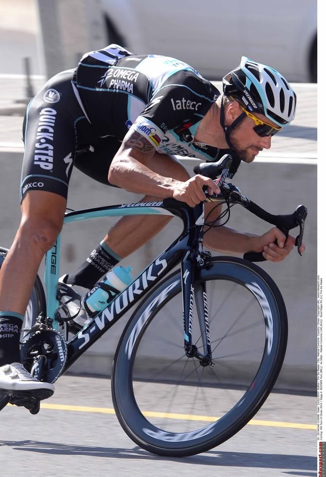 Tom Boonen (Omega Pharma-QuickStep) in full flight.