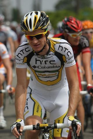 Michael Rogers (HTC-Columbia) had even more reason to smile after the stage, having taken the race leader's jersey.