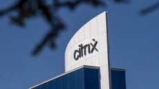 Citrix logo pictured on the front of the company's headquarters in Santa Clara, California.