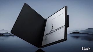 Huawei MatePad Paper in Schwarz mit eingeschaltetem Bildschirm