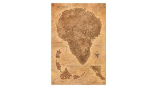 Isla Nublar Map Art Print