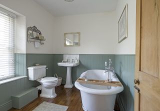 panelled cottage bathroom