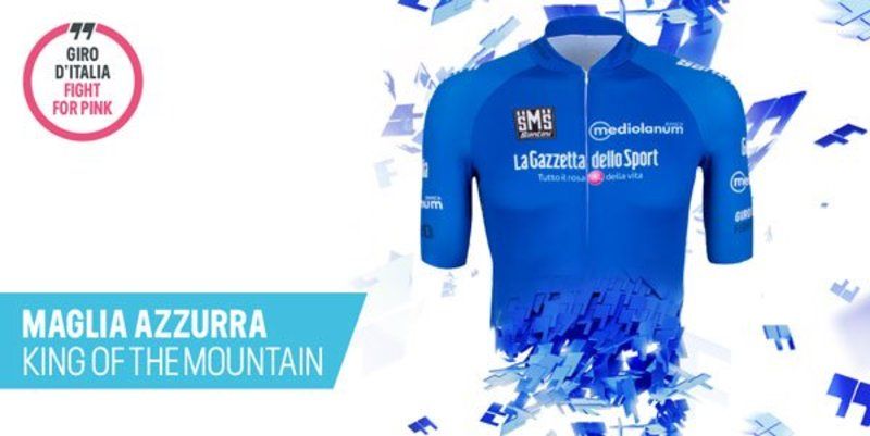 The blue mountain's classification jersey for the 2016 Giro d'Italia