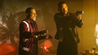 Martin Lawrence yelling and Will Smith holding gun in Bad Boys for Life