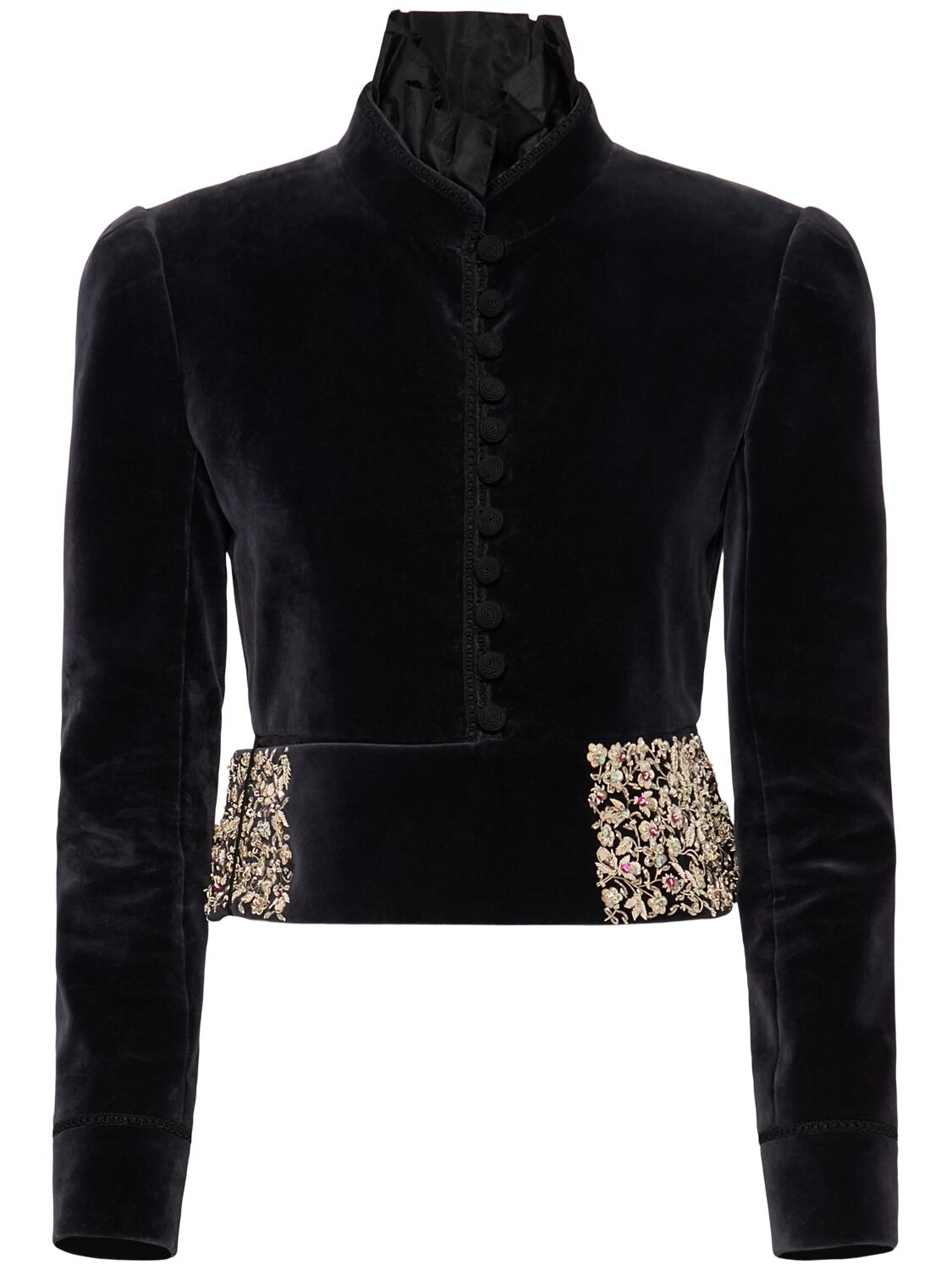 Cotton Velvet Crop Jacket