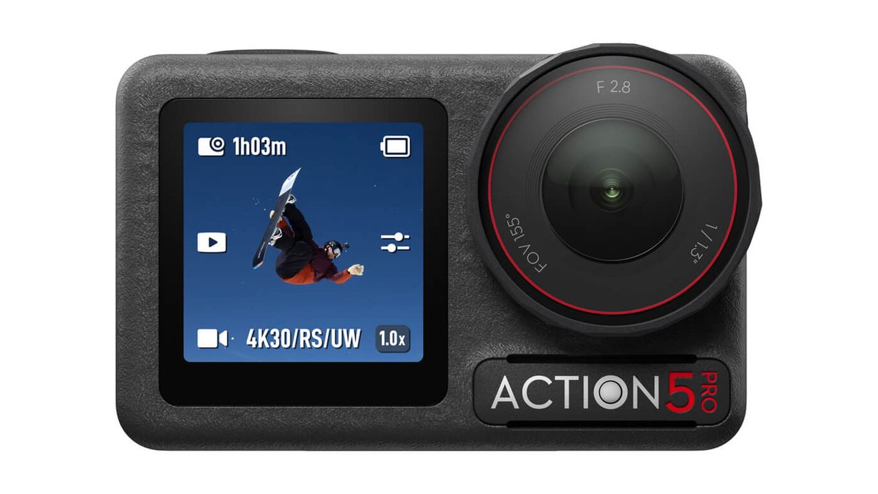 DJI Osmo Action 5 Pro on a white background