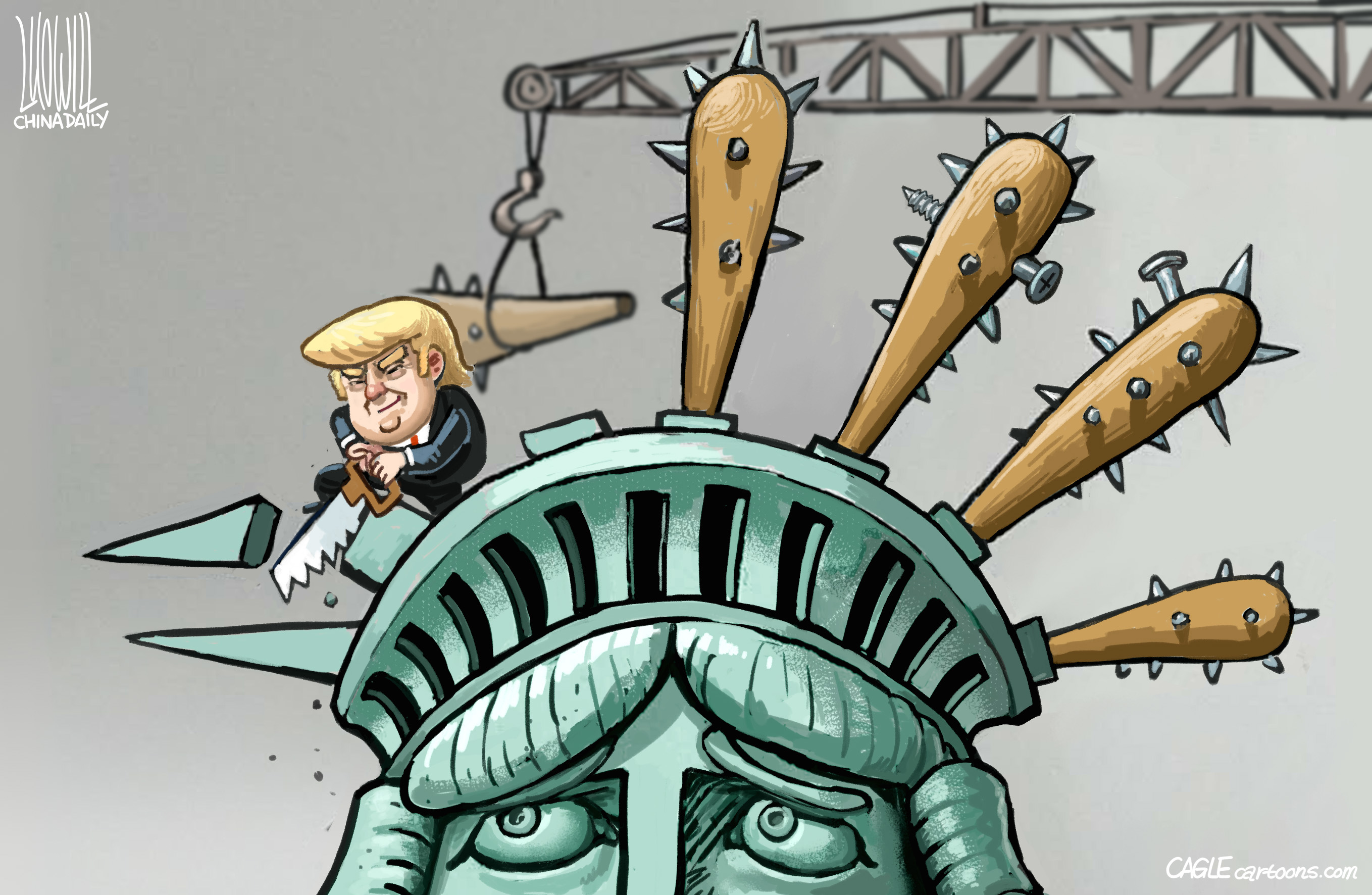 Political cartoon U.S. Trump Statue of Liberty | The Week