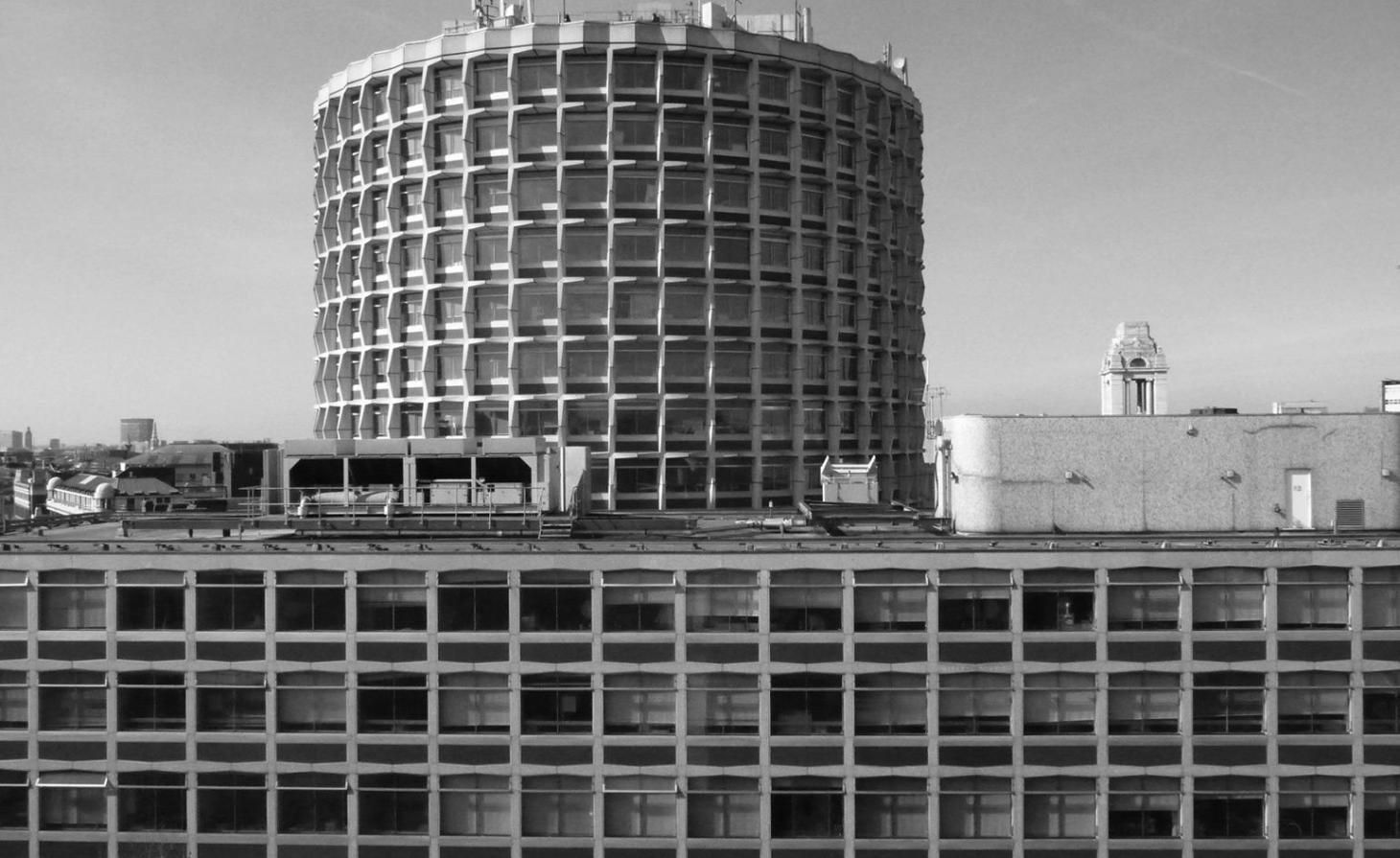 exterior shot of the top of One Kemble Street in London