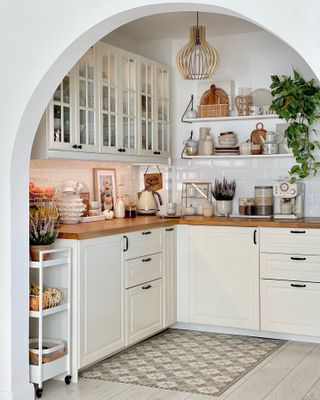 small ikea kitchen in white with country style