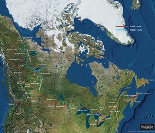 Map of The Trans Canada Trail