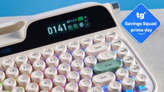 An Epomaker Glyph typewriter-style mechanical keyboard