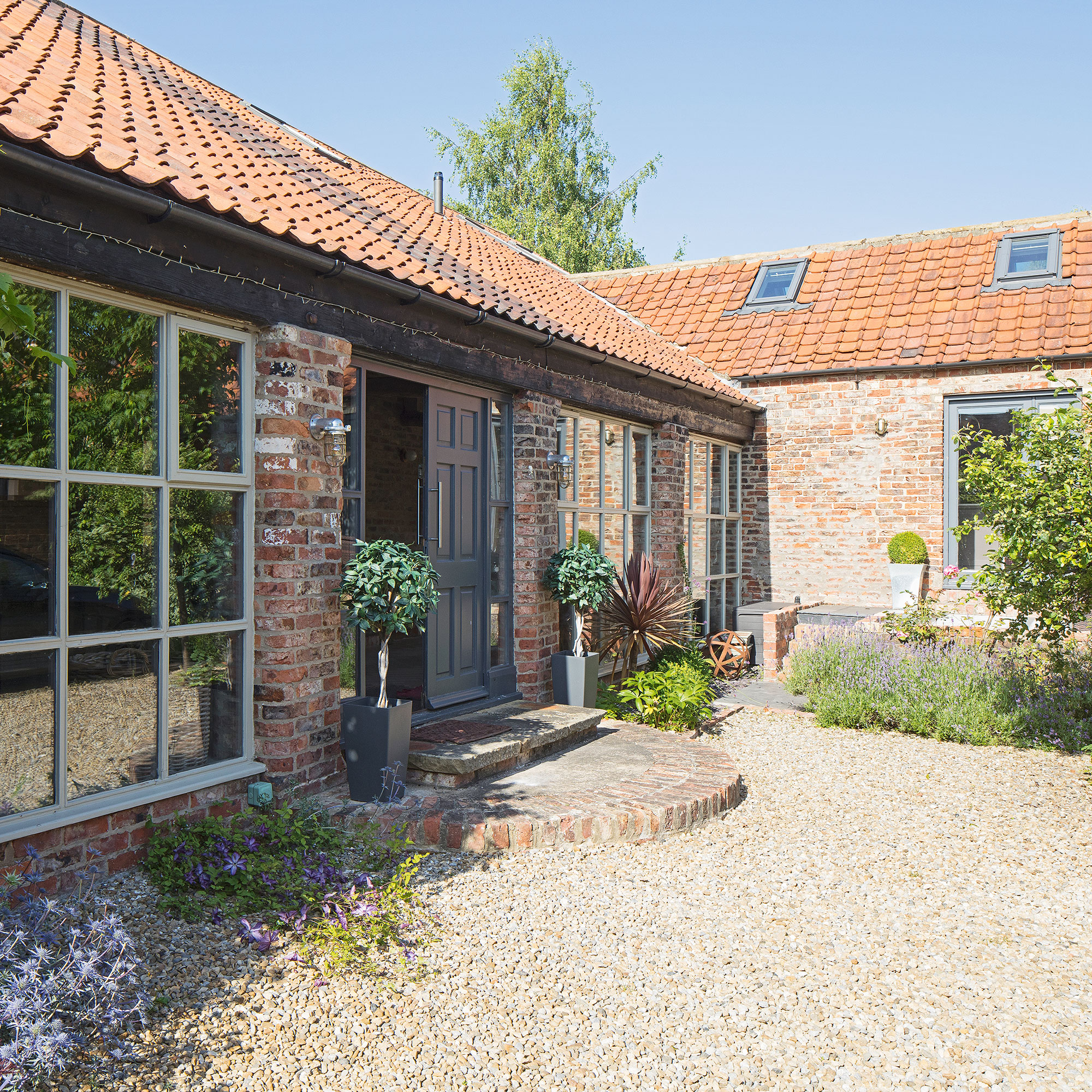 exterior with plants and sash window