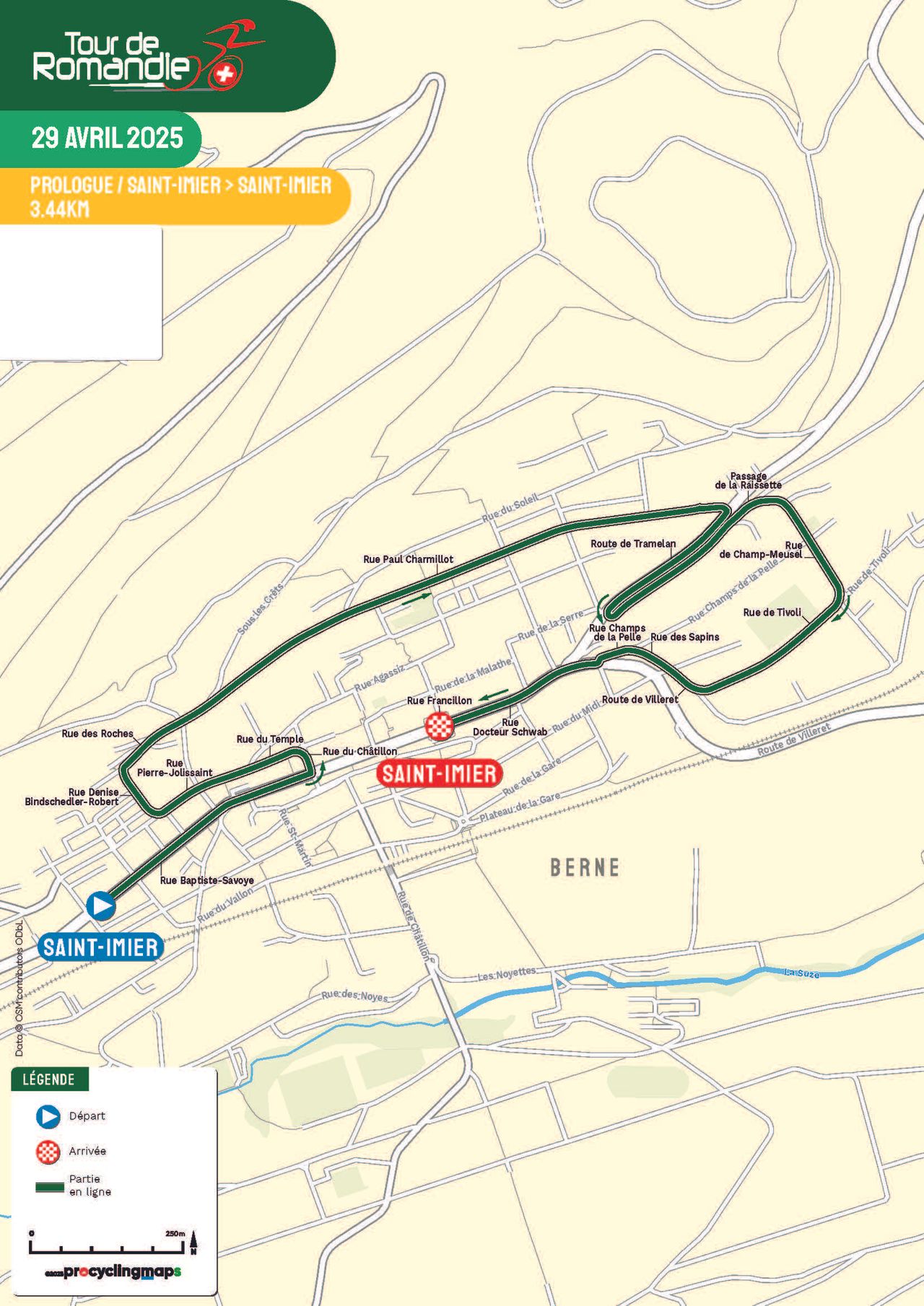 Tour de Romandie 2025 route maps and profiles