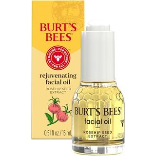 Burt's Bees Stocking Stuffers, Gua Sha Face Oil With Rosehip Seed Extract, Reduces Appearance of Fine Lines and Wrinkles, Use With Ice Roller 
Facial Tools, Natural Origin Skin Care, 0.51 Fl. Oz.