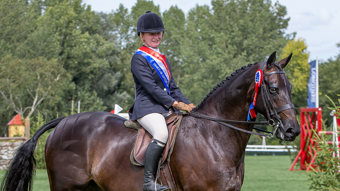 Merrycorner Mister Bui RIHS supreme show hunter pony tricolour at the 2023 Royal International Horse Show (RIHS)