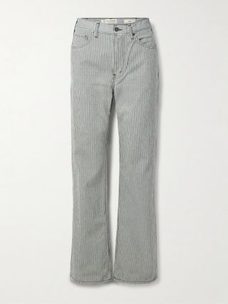 Mitchell Striped Low-Rise Jeans