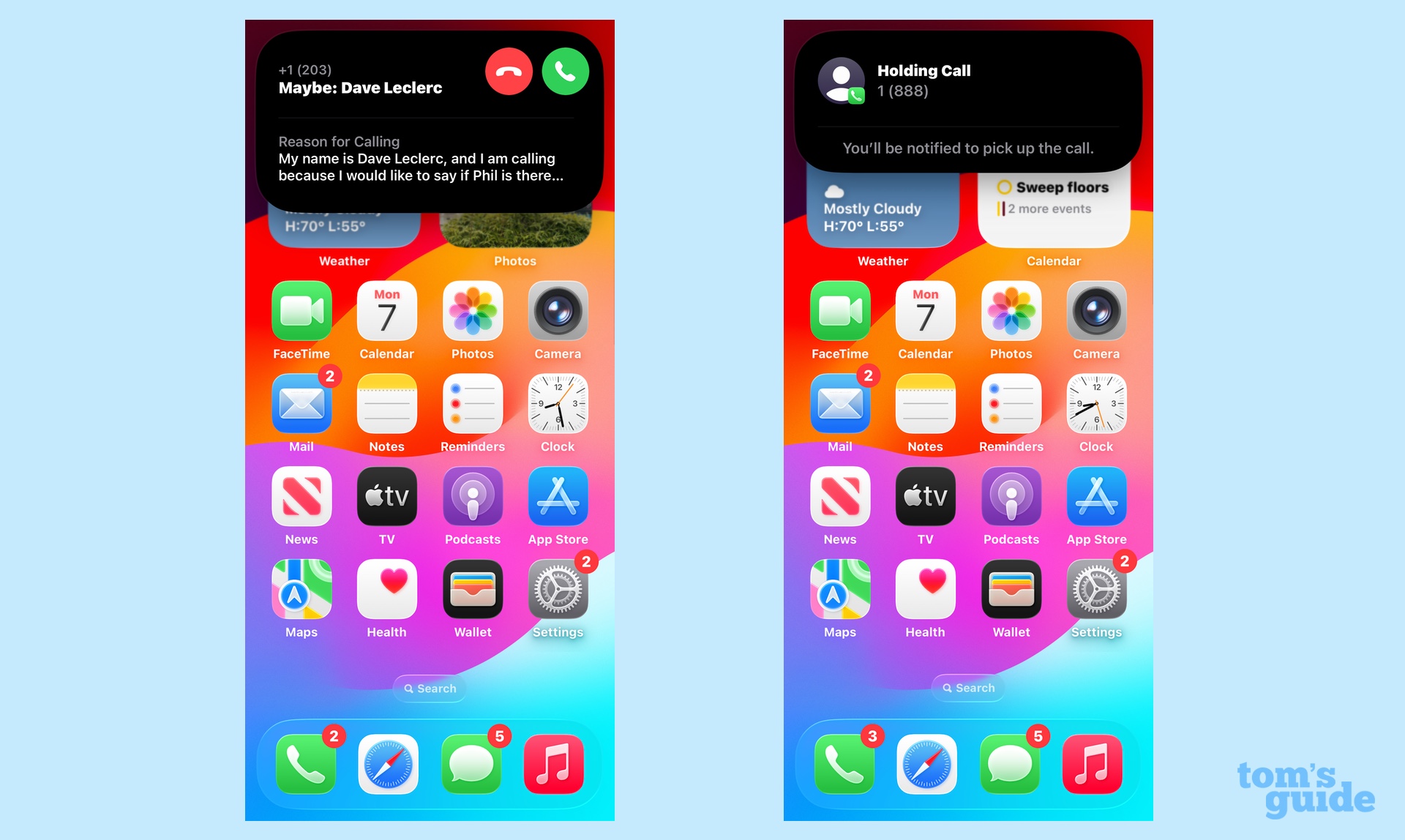Call screening and hold assist features in iOS 26
