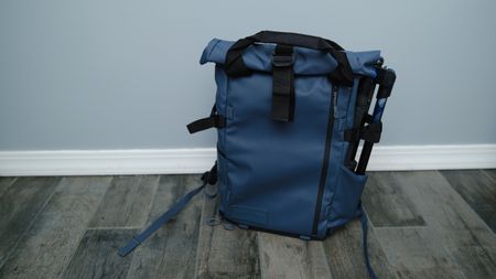 The Wandrd Prvke V4 camera backpack in Aegean Blue, 21L size