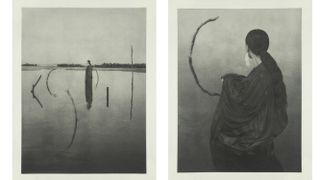 Two of Sayuri Ichida's monochrome photographs of her sister