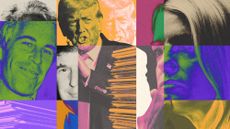 Photo composite illustration of Donald Trump, Pam Bondi and Jeffrey Epstein