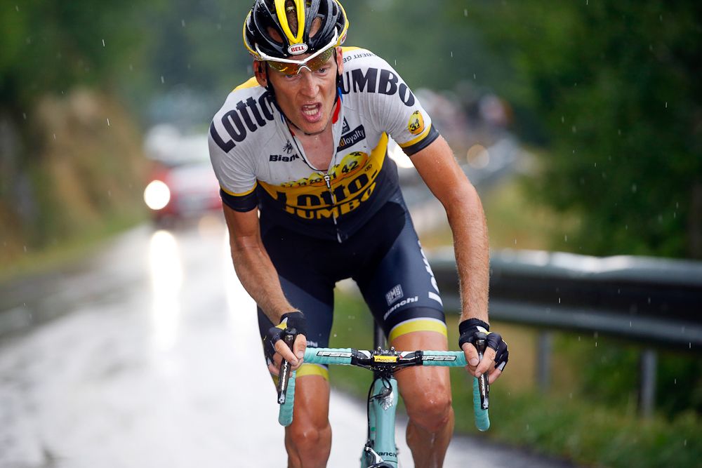Robert Gesink in action during stage 12.